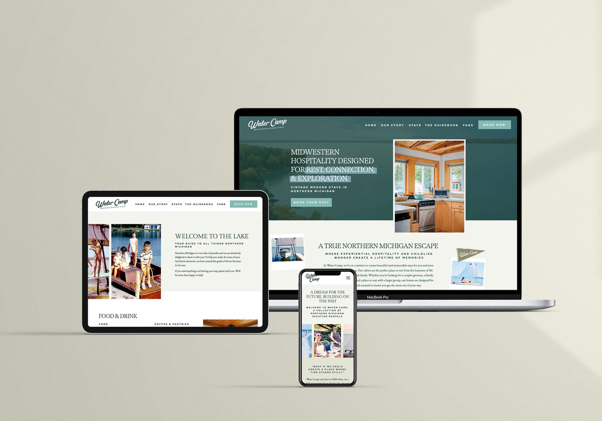 Website design for Northern Michigan Airbnb
