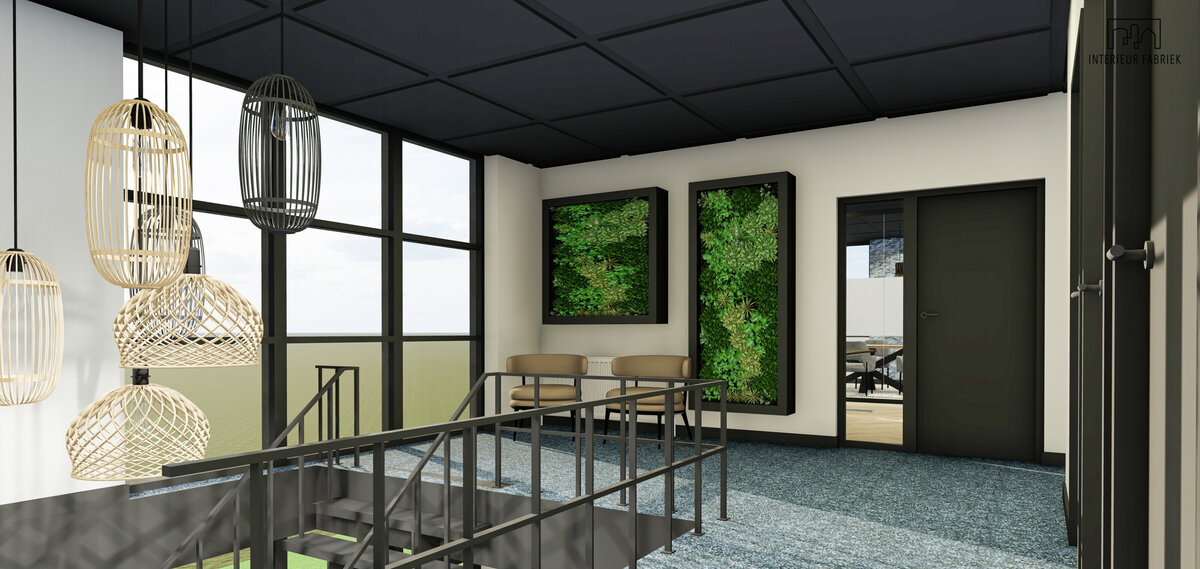 Interieurontwerp Woerden, Interieuradvies Woerden, Badkamer Woerden, Badkamerontwerp Woerden, Kantoorinrichting Woerden. Kantoor Woerden, Plantenwand Woerden