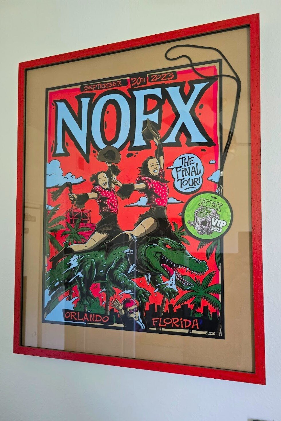 Framed Concert Memorabilia