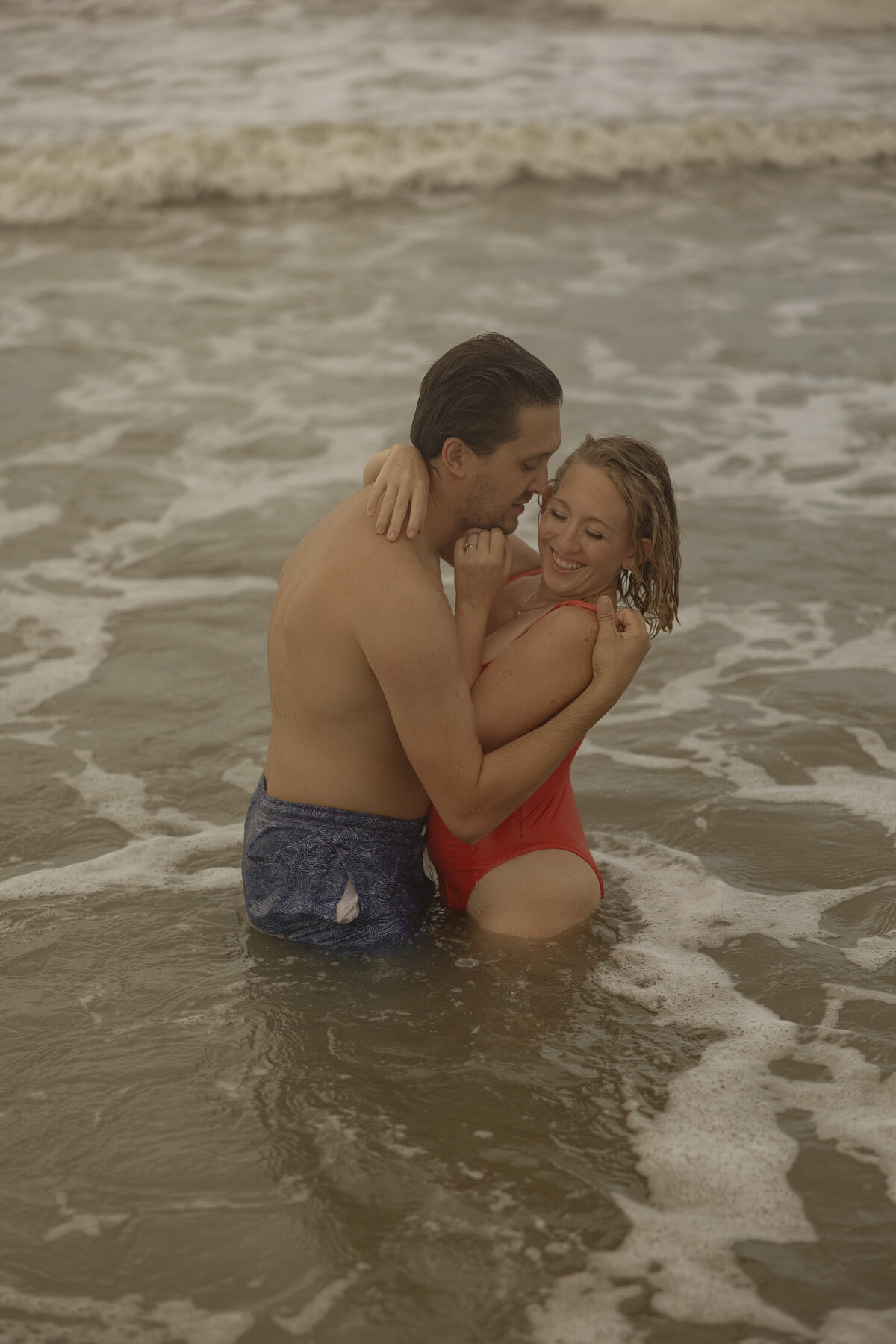 couples beach session st augustine florida
