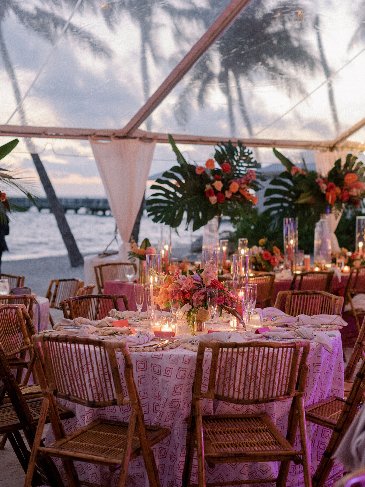 Kate-Murtaugh-Events-destination-wedding-planner-clear-top-tent-sunset-Key-West