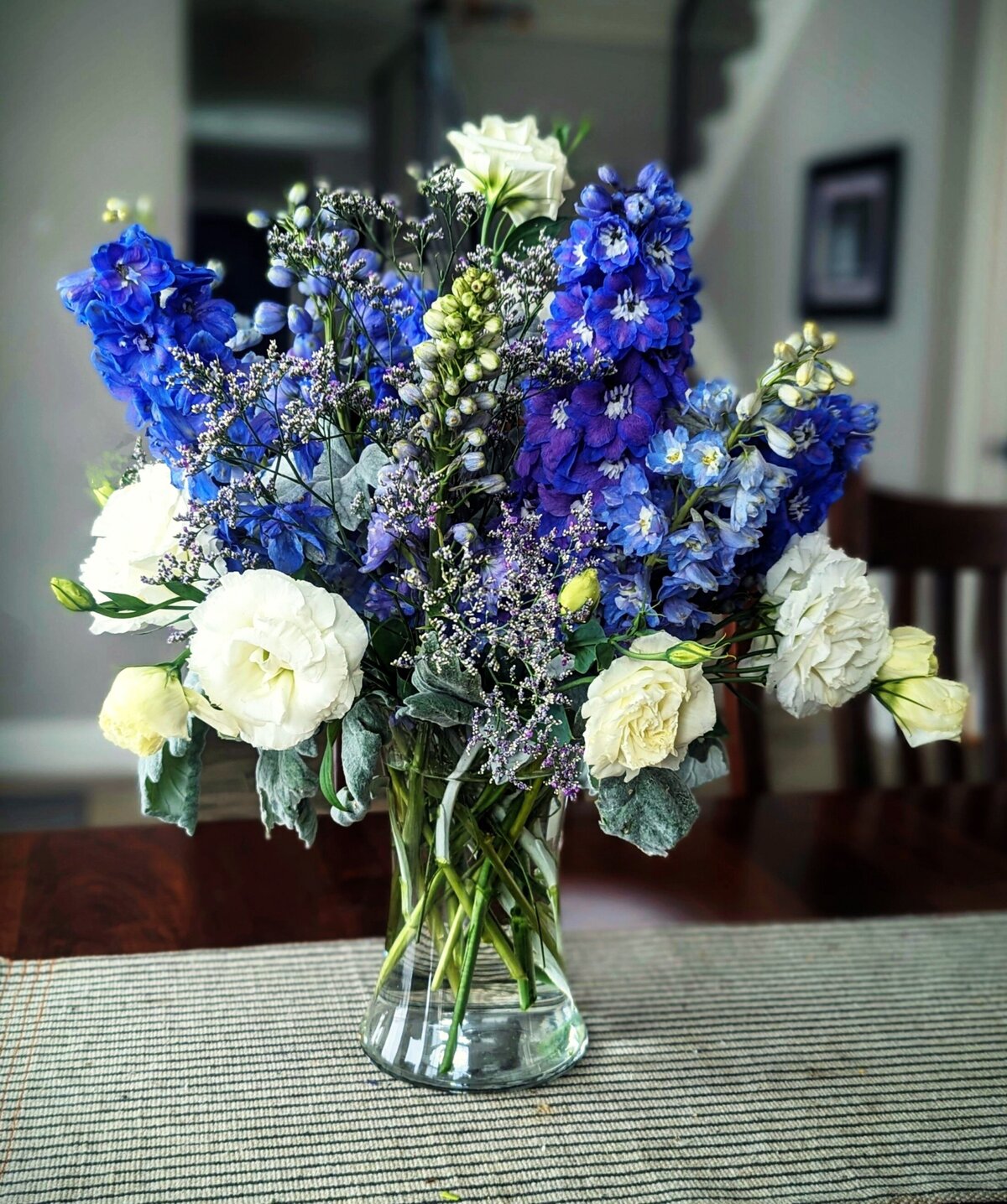 funeral vase blue