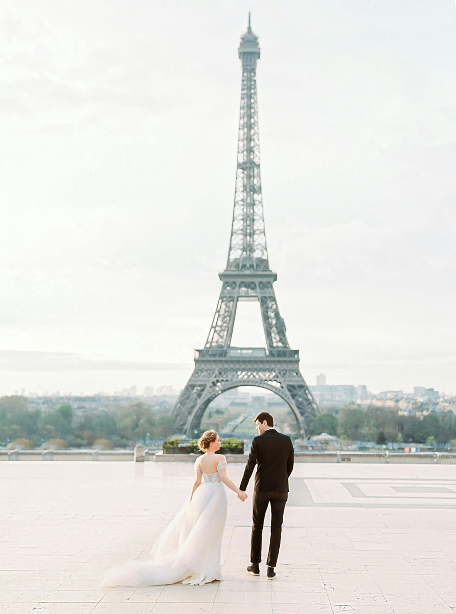 couple on their wedding day Paris