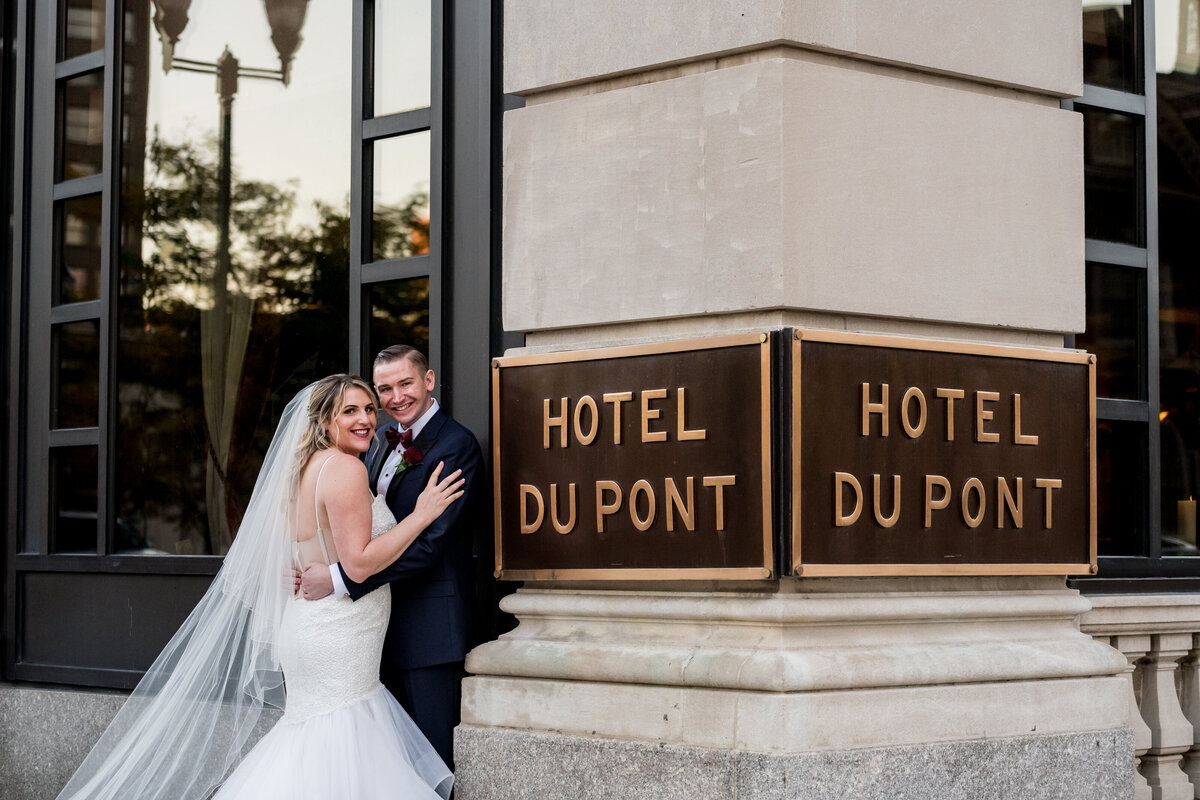Hotel Du Pont Wedding Photography portraits