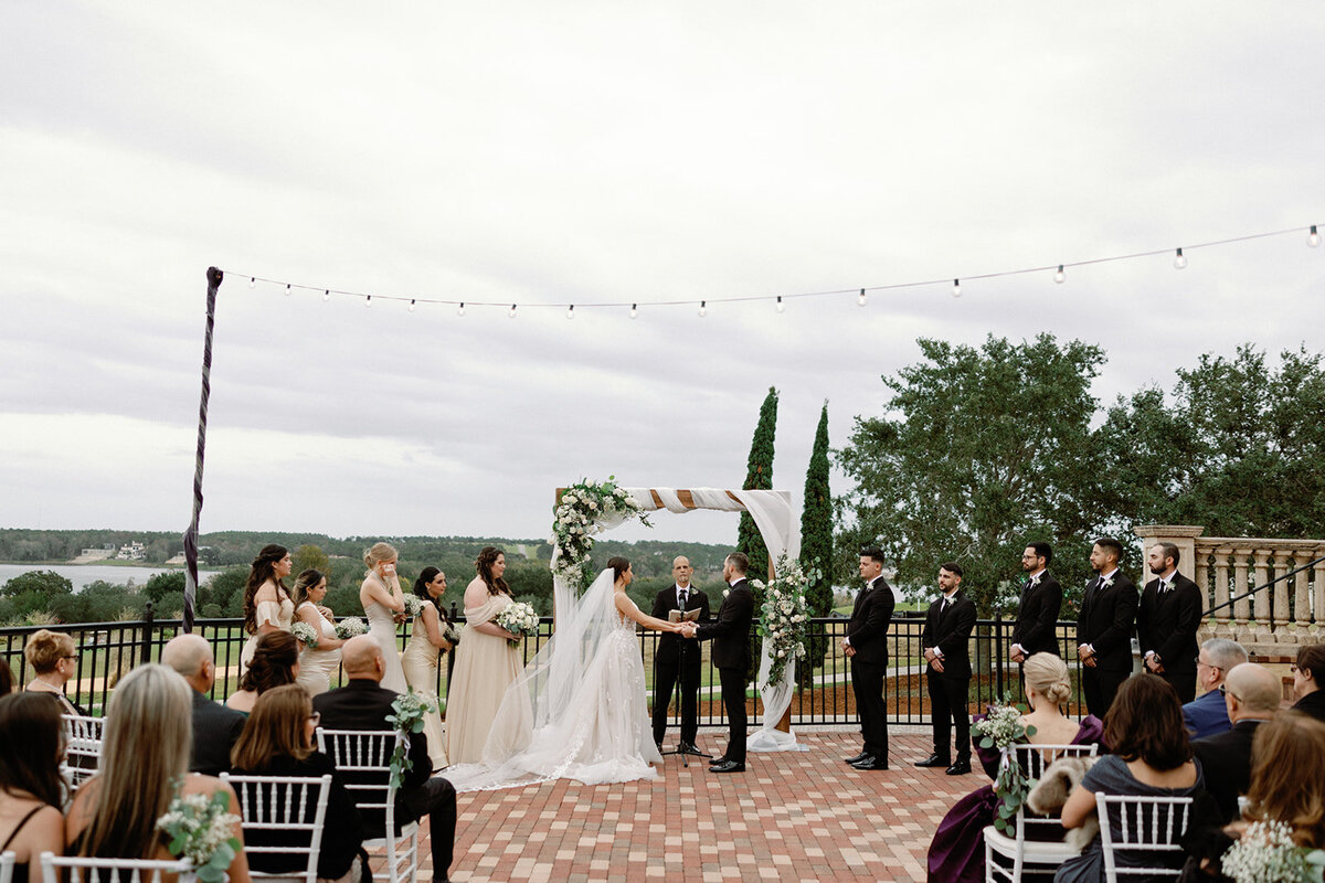 ceremony at bella collina wedding photos​
