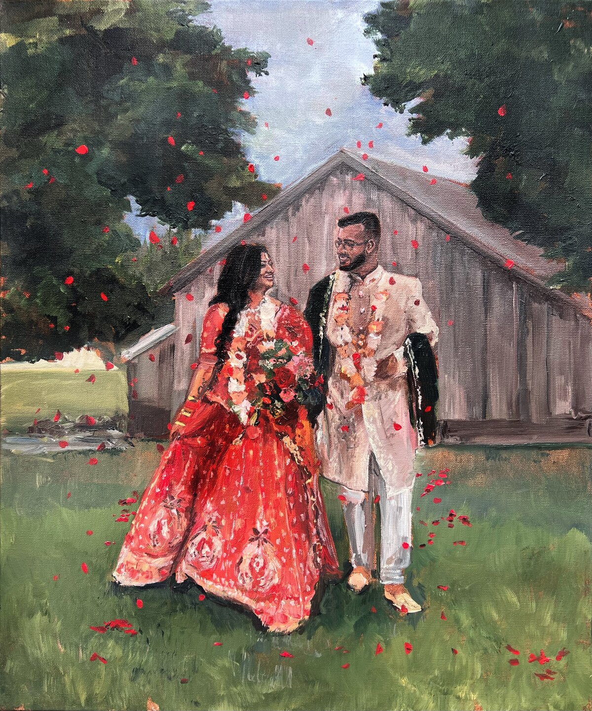 Bradford live wedding painting