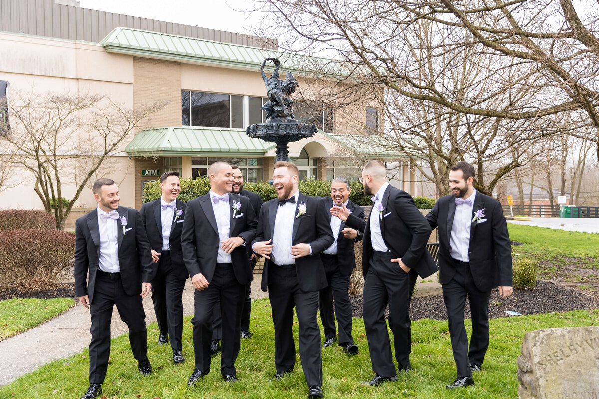 Groom with groomsmen at  The Gatsby in Shelbyville,KY
