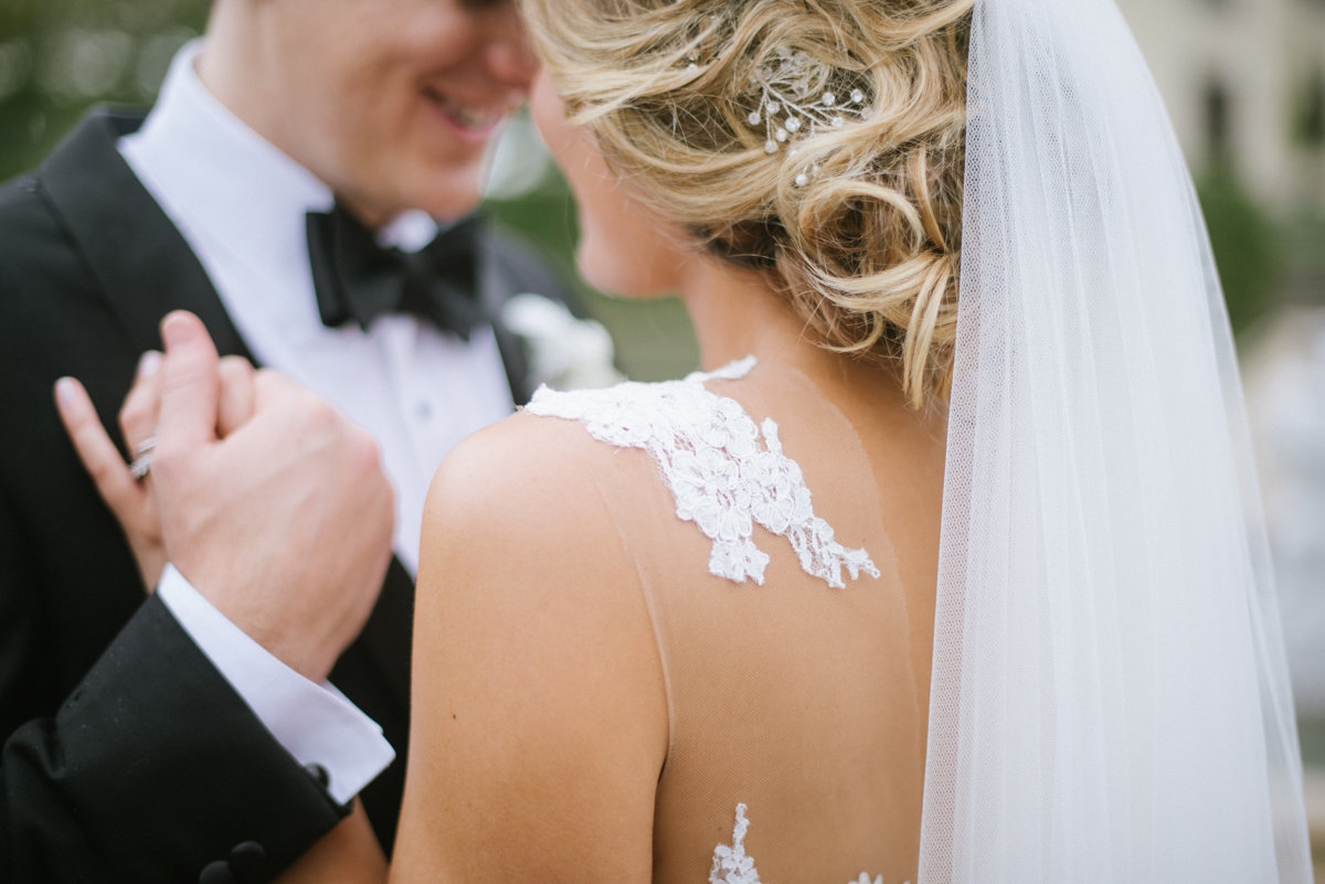 Detail of Pronovias wedding gown