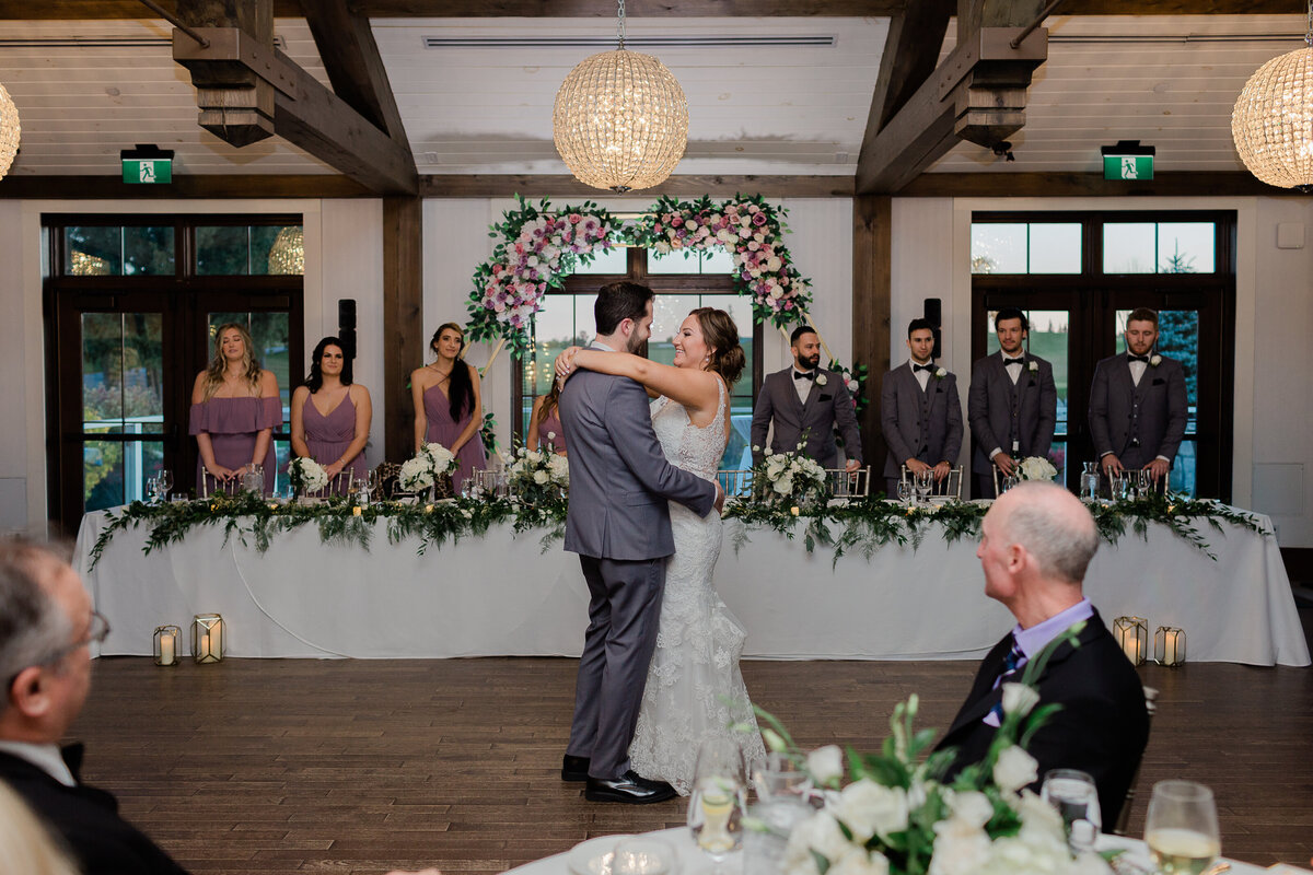 couple dancing their first dance at their wedding