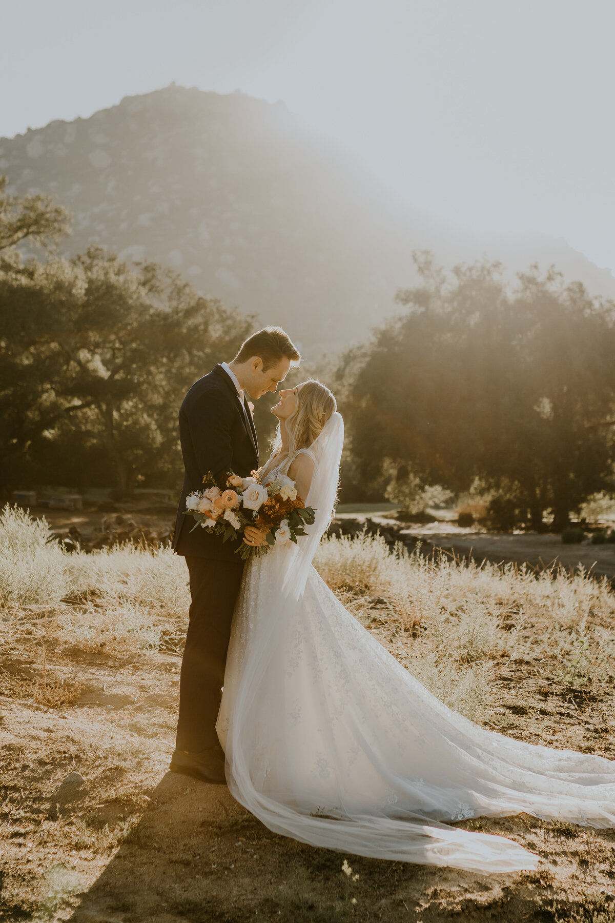 Wedding portrait with dreamy lighting Temecula, California Wedding photographer Yescphotography