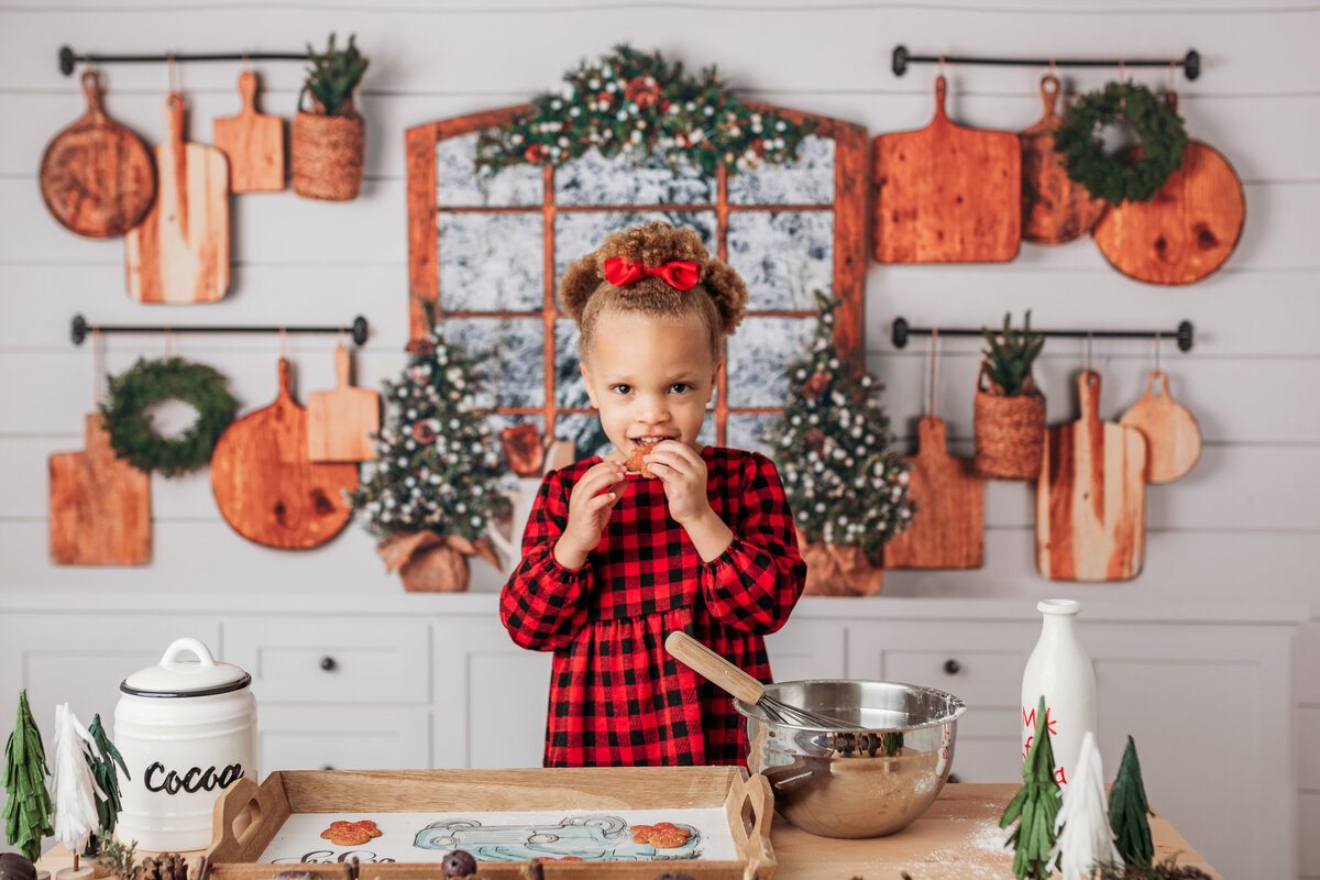 Huntsville Alabama Mini Sessions Christmas Holiday Themed Santa Baking Studio9