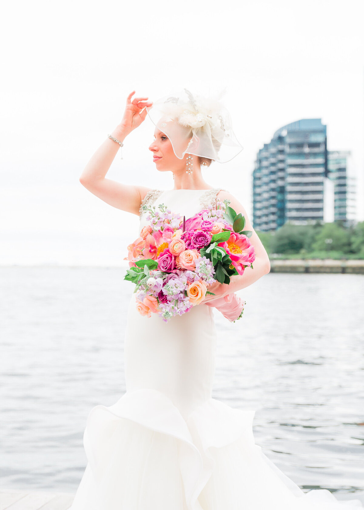 Vibrant and colorful Boston Harbor Wedding (2)