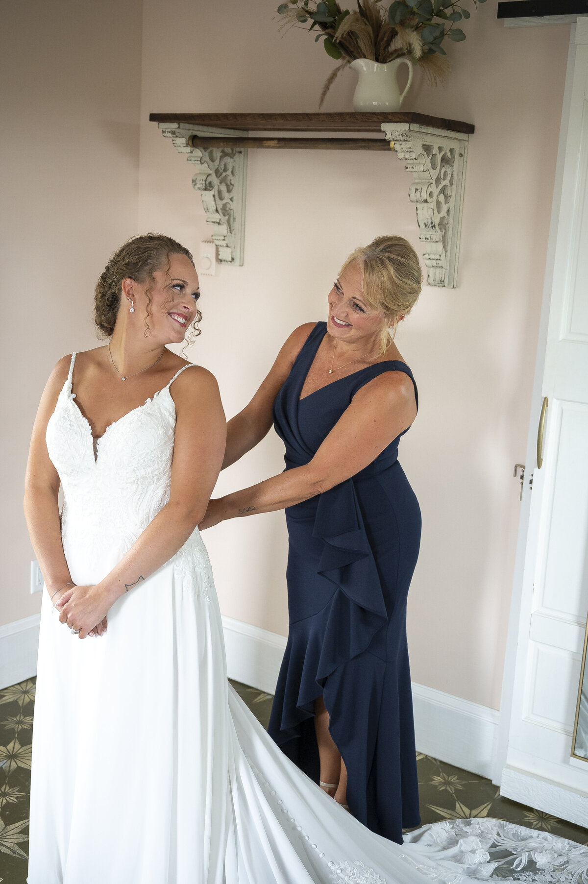 Groom getting ready in the morning