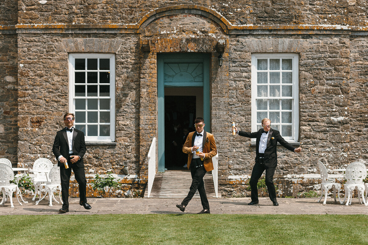 Beer boys at a wedding