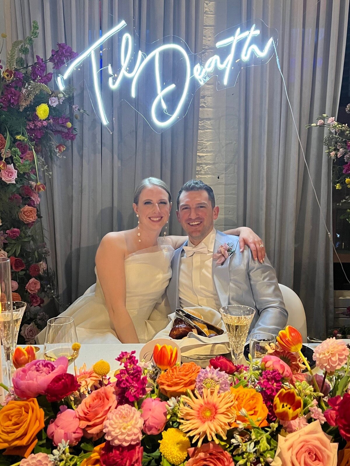 B&J with Neon Sign
