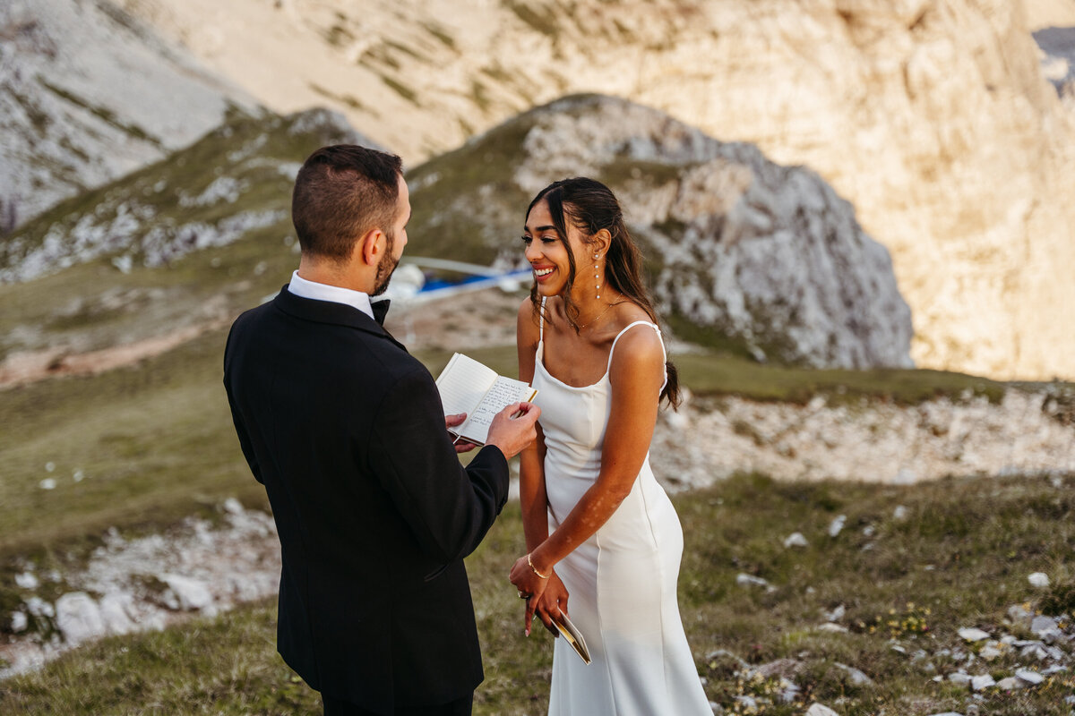 Marmarole helicopter Elopement Dolomites -51