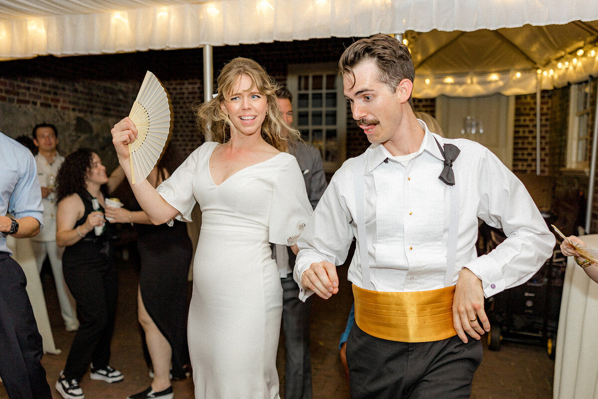 Bride and groom dancing during their reception