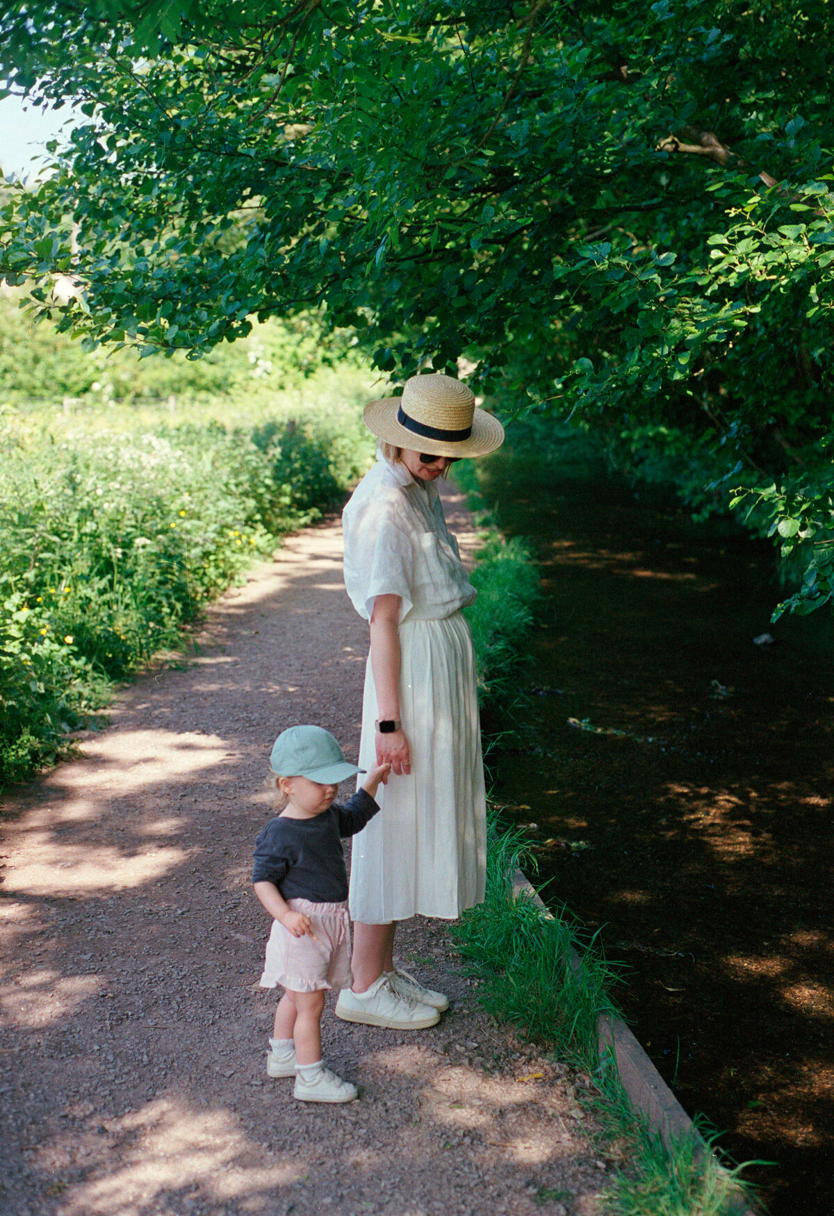 Family walks on 35mm film