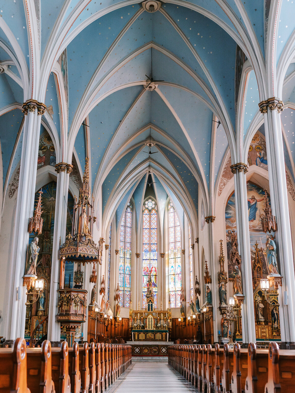 Interior of St Joseph Shrine in Detroit