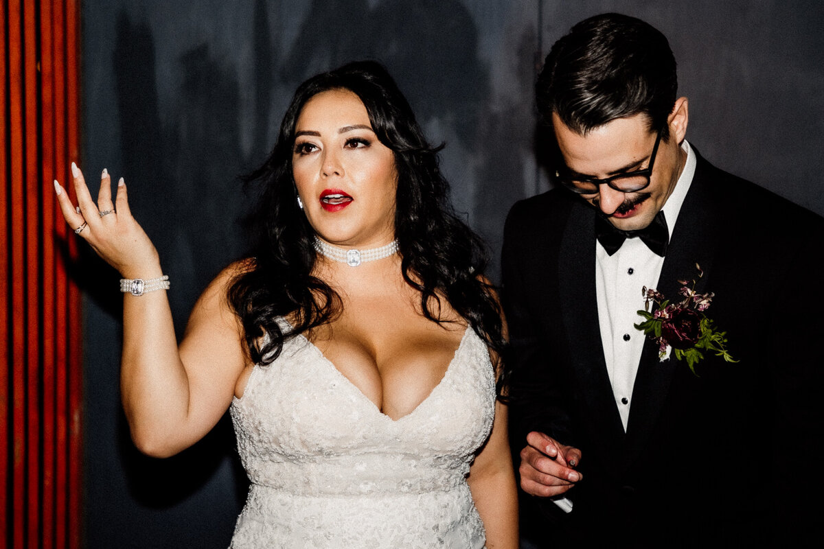 Archer Inspired Photography - Christina and Jake Wedding - Smog Shoppe Los Angeles - Night Flash Couple Photos-76