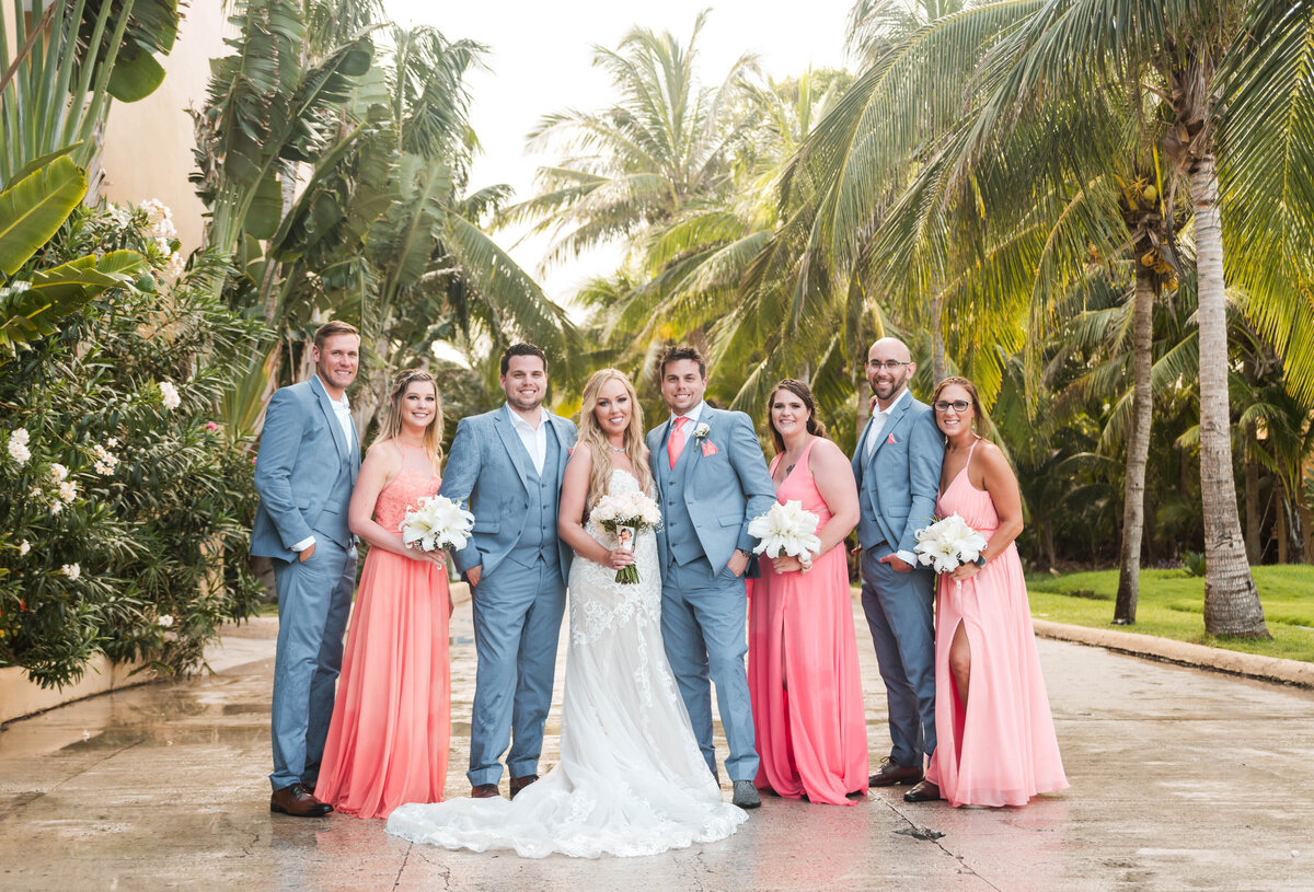 a wedding party in the Riviera Maya