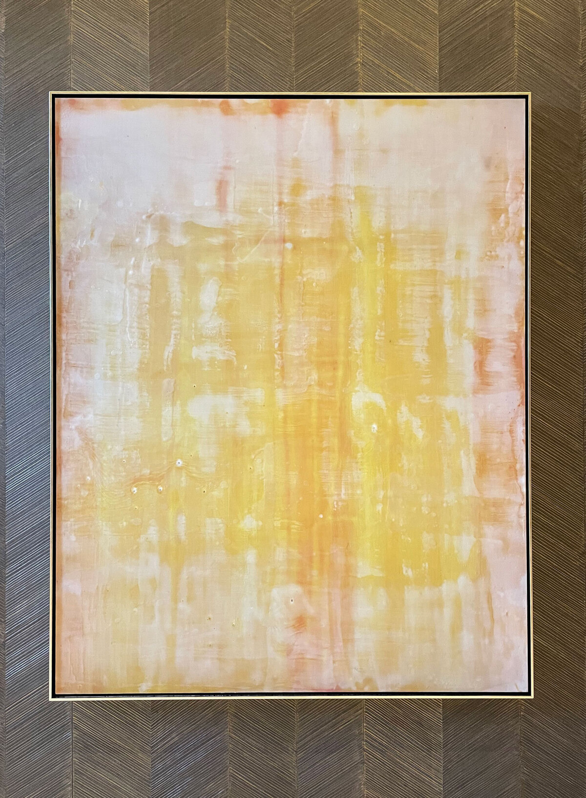 Ink-and-Indigo,-Custom-Overtone-Print-with-Encaustic-Topcoat,-60h-x-48w,-installation-view-of-The-Park-in-Taiwan,-Art-Consulting-by-Whitaker-Art-Consulting-