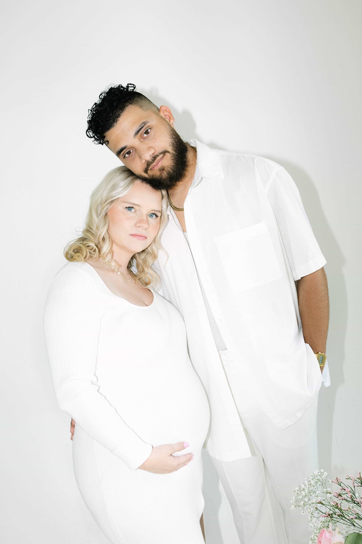 Sophisticated maternity photoshoot at Superb Studio, Houston