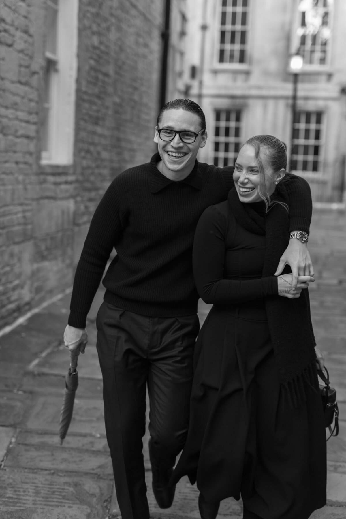 Editorial couple portrait in Bath