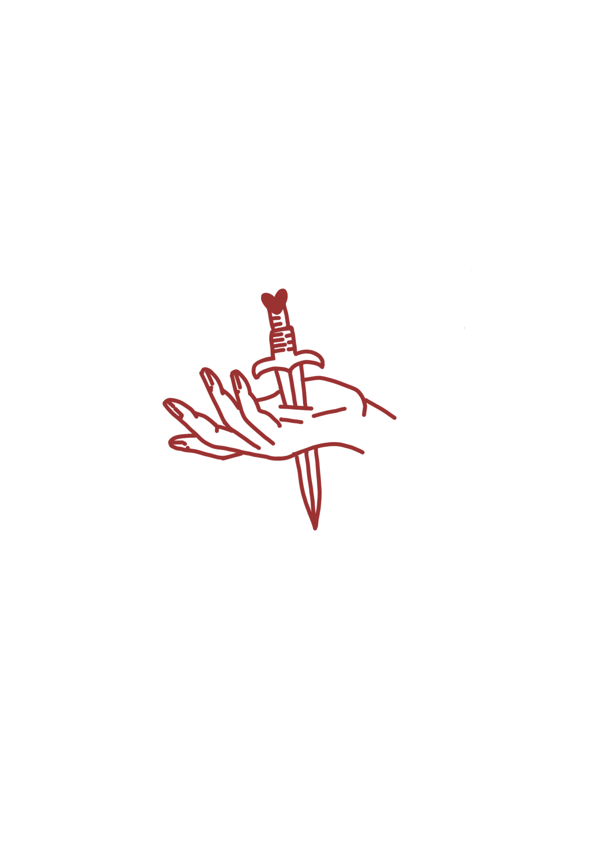 knife in hand red