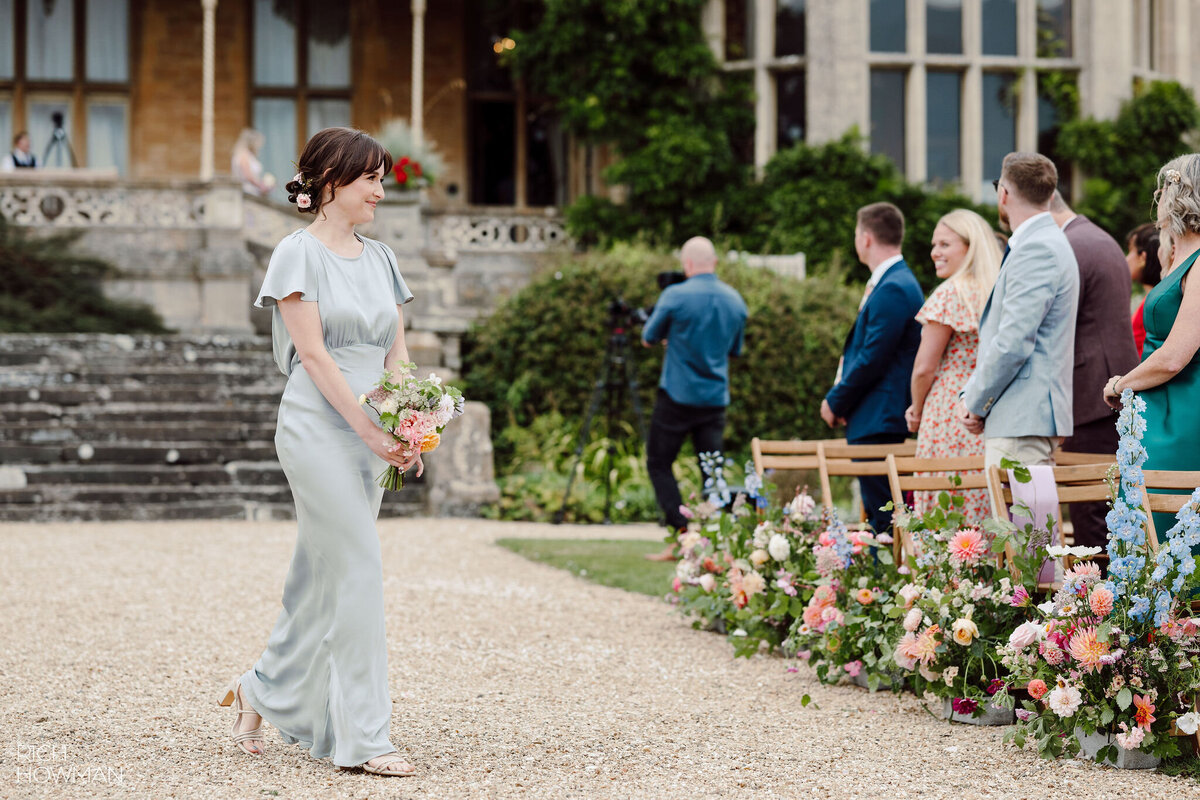 Bridesmaid and floral meadow 
