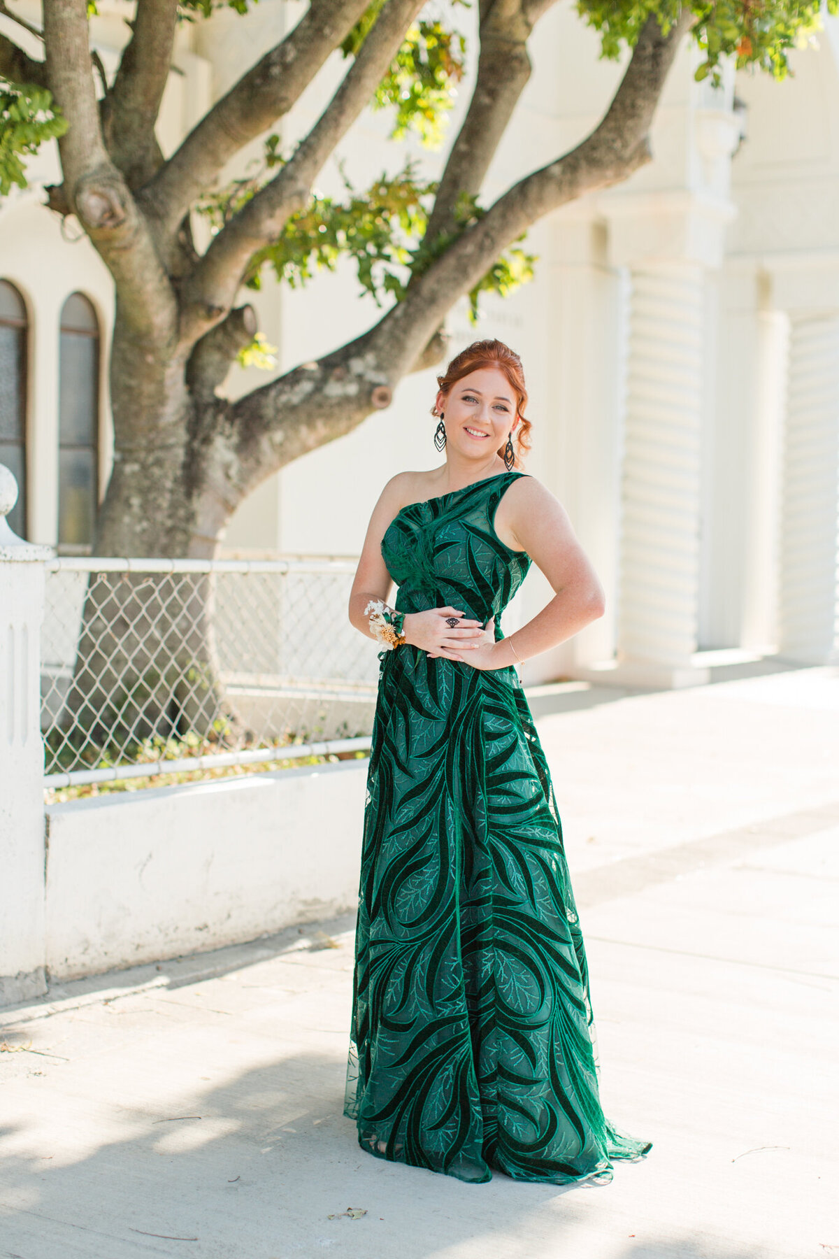 Beautiful red-head in her graduation gown.