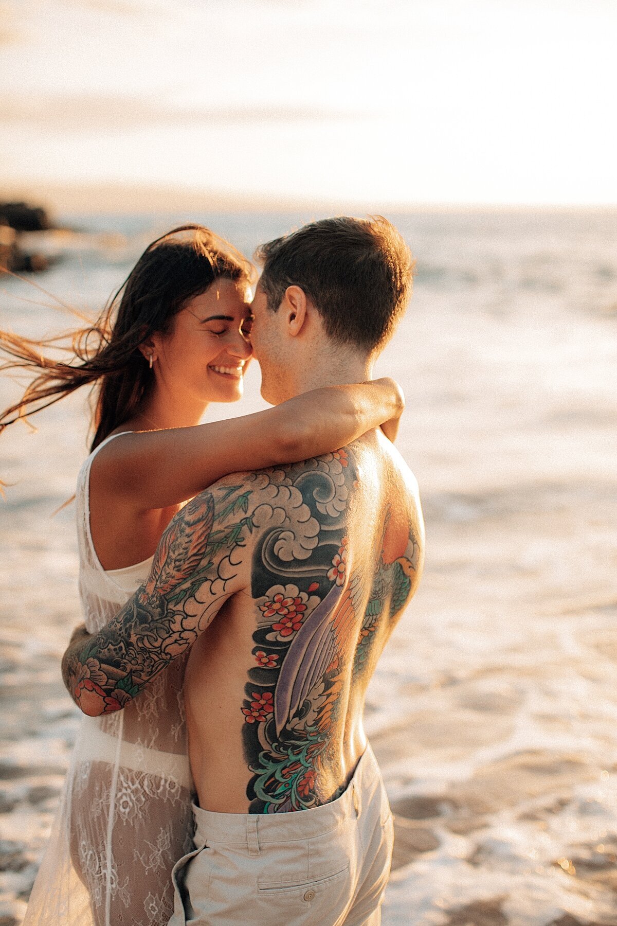Romantic Sunset Maui Engagement Portraits_0002