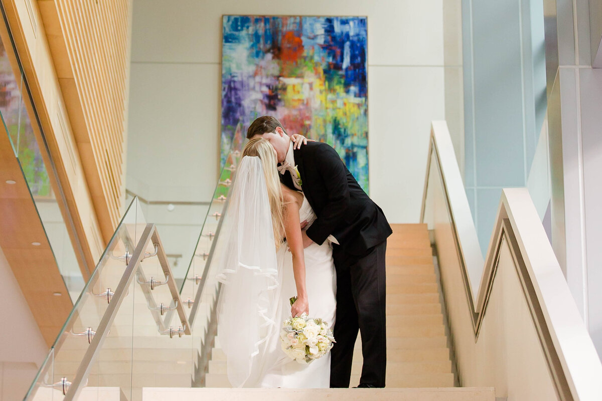 fairmont hotel married couple on steps