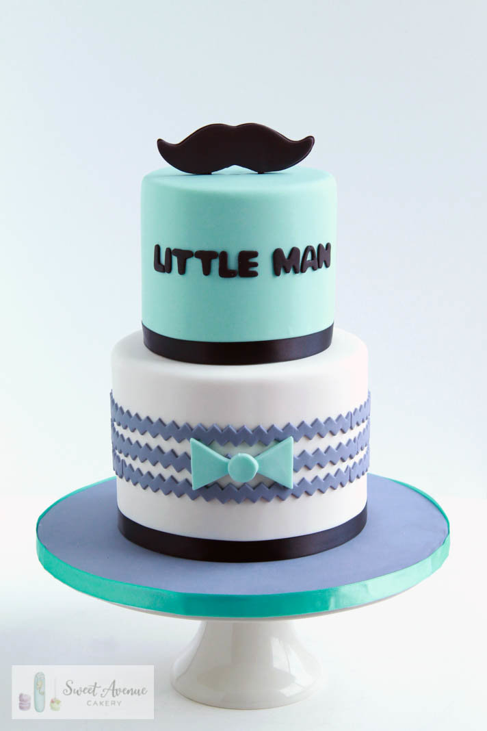 little man birthday cake, baby shower cake