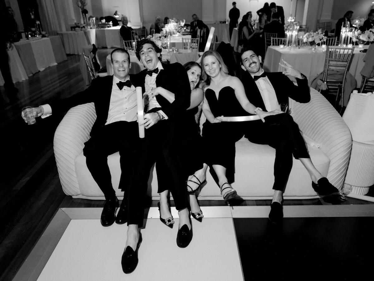 Wedding guest having fun on the dance floor during reception