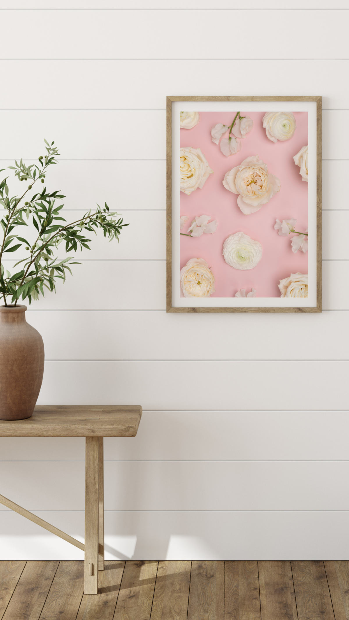 Beige Green Minimalist Wall Frame Mockup Instagram Story
