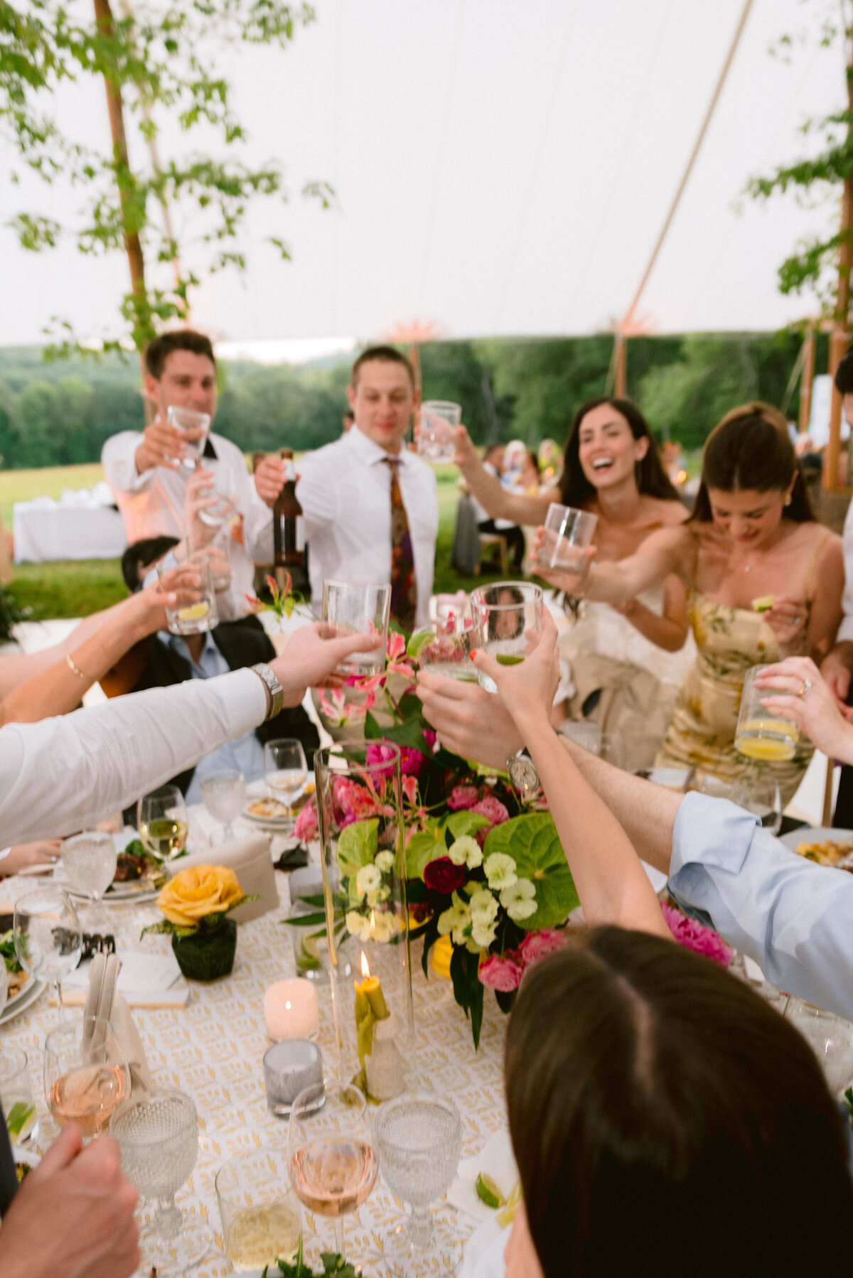 Tented summer wedding in New England by Gathered East