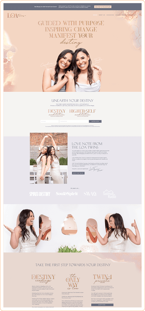 LOA Twins Website Design