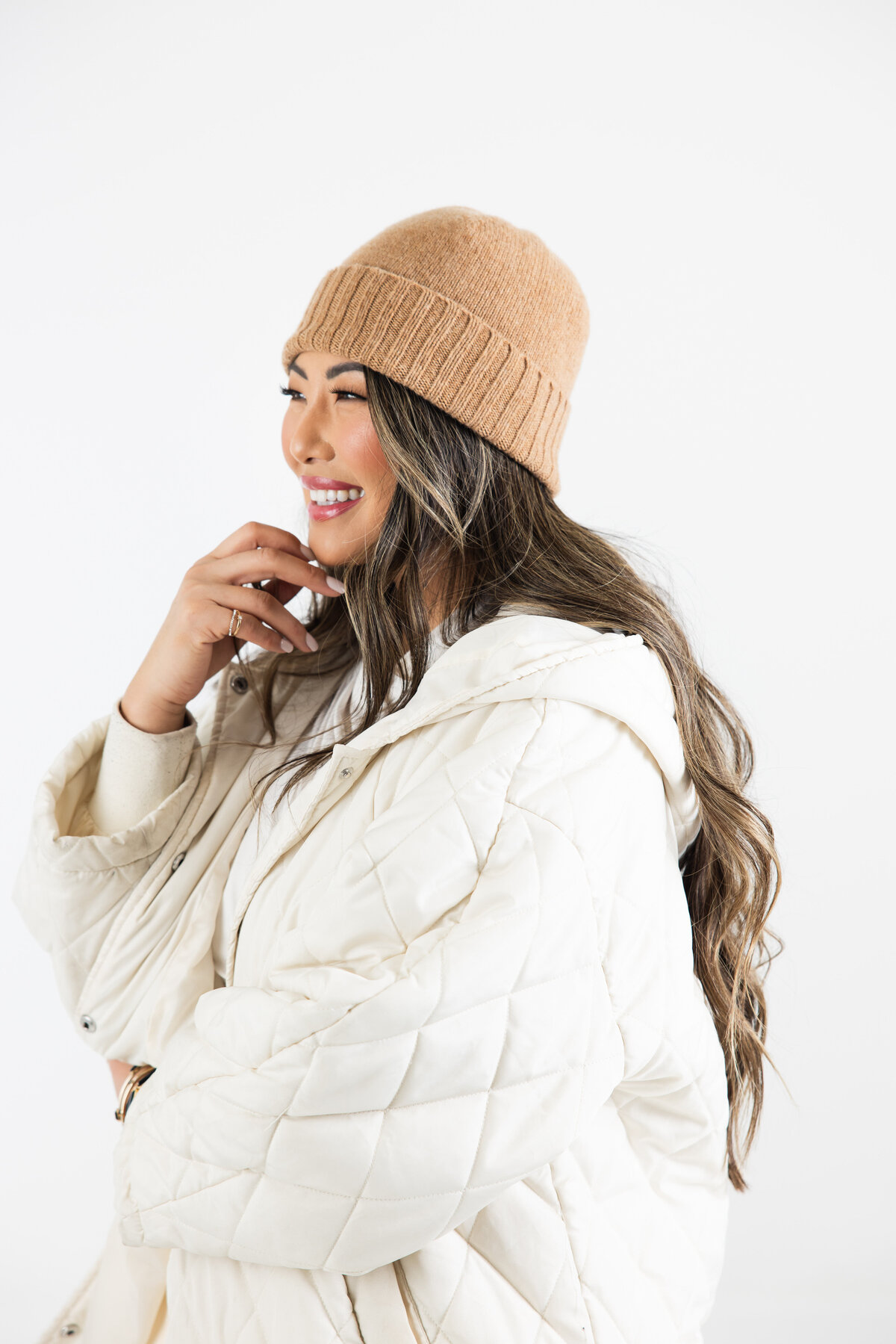 Coastal Cashmere Seattle Beanie Camel 4