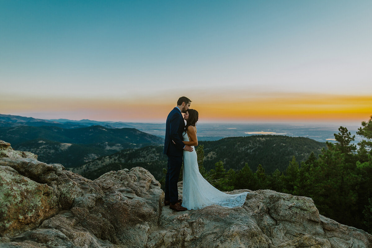 Boulder Colorado sunrise wedding
