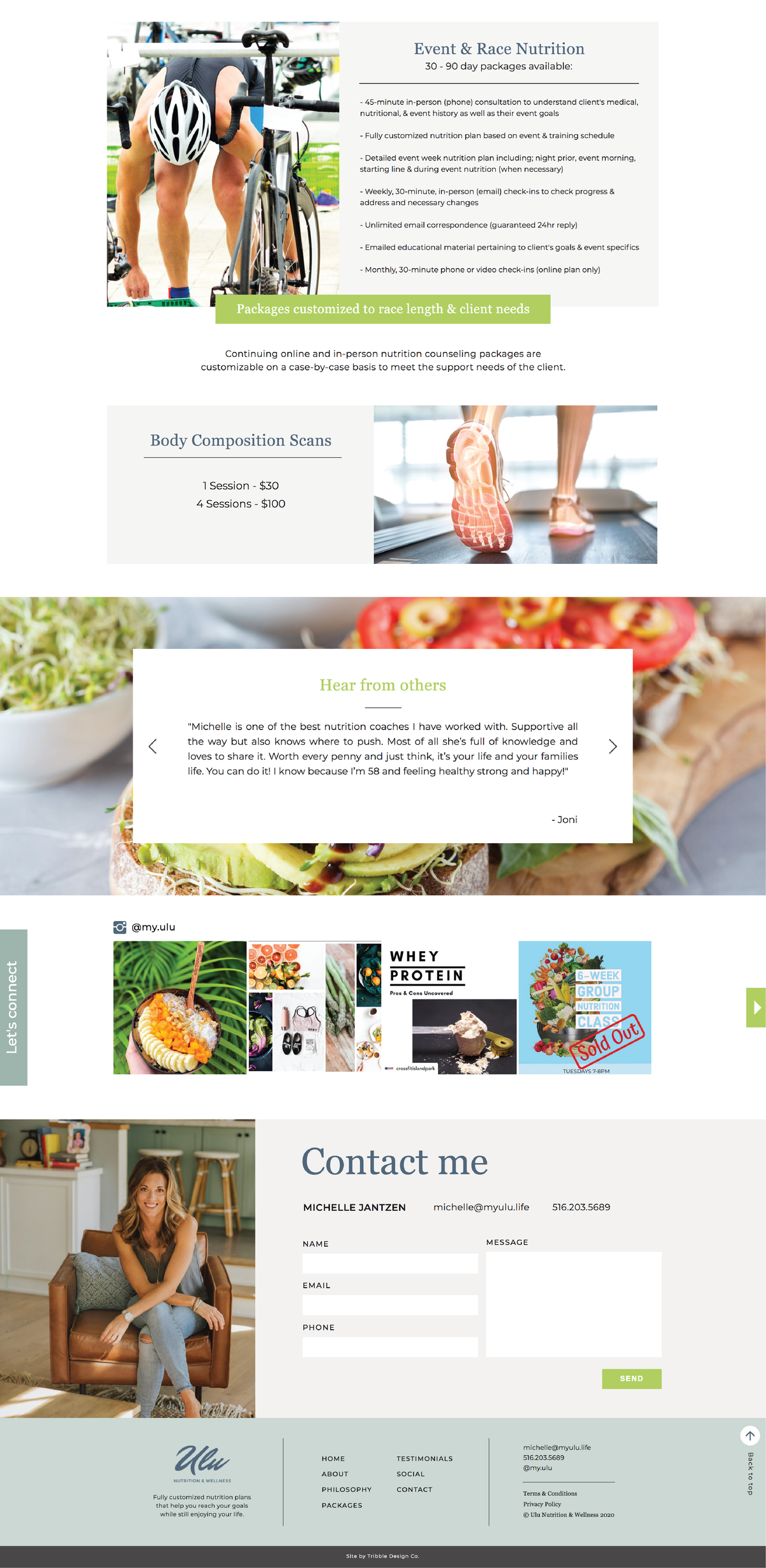 Colorful food website by Tribble Design Co.