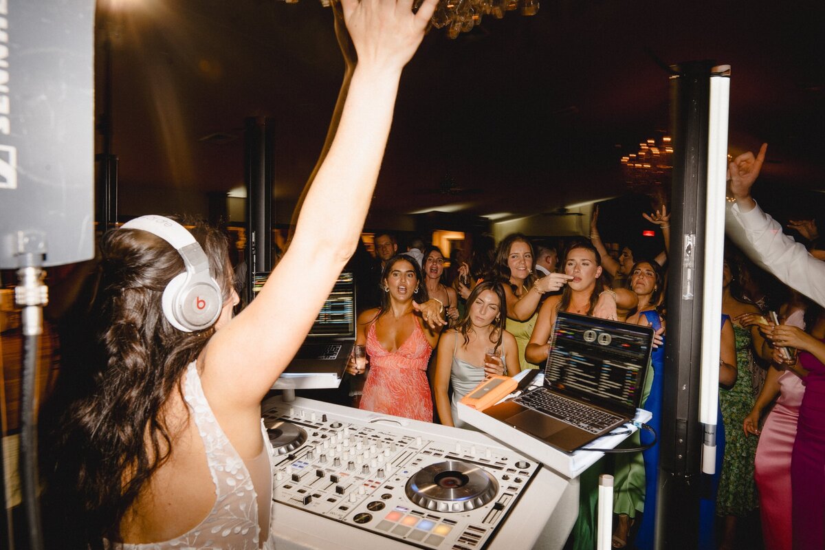 bride-at-dj-booth-saint-clements-castle