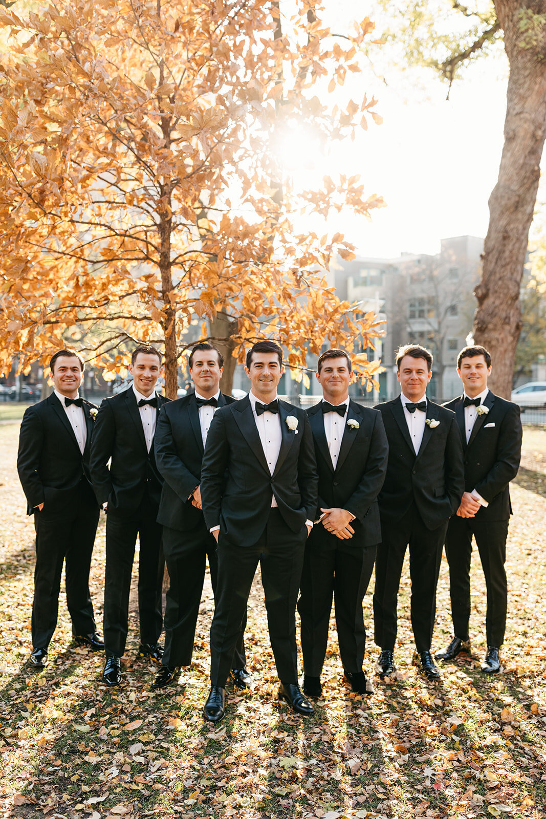Chicago Groomsmen in Park