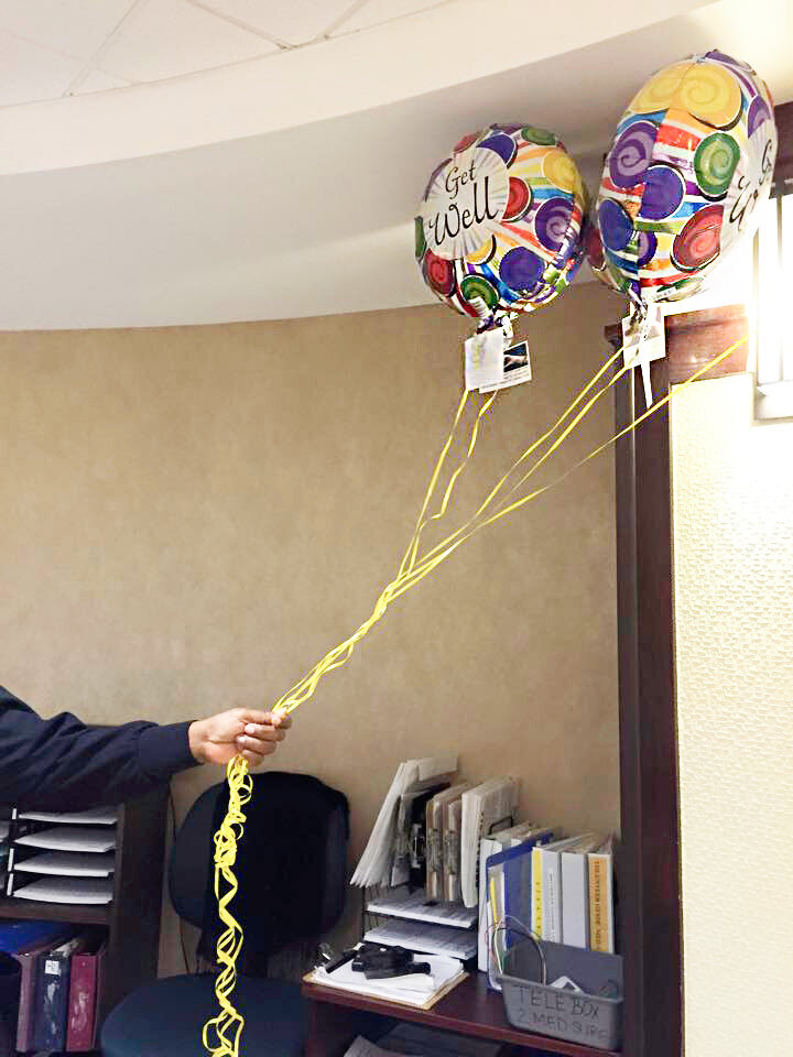 balloons at hospital sparks of kindness
