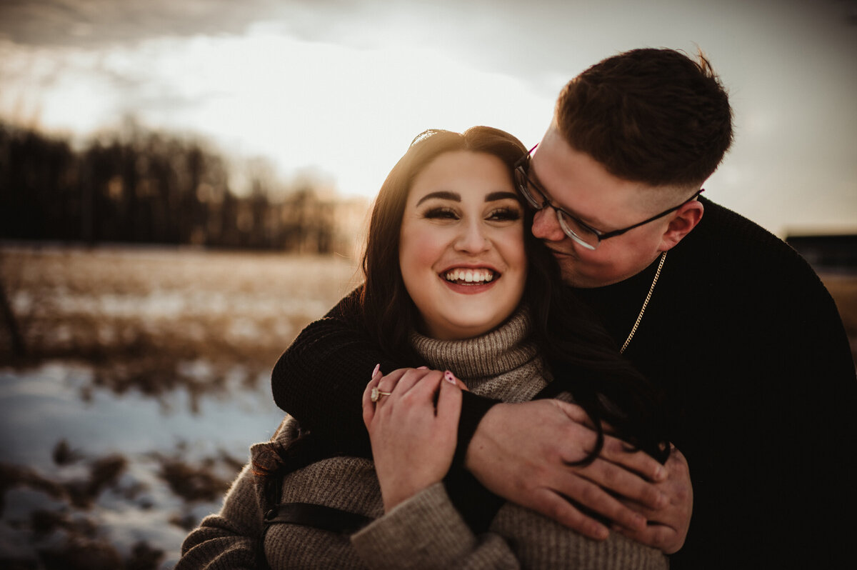 Wisconsin winter engagement session