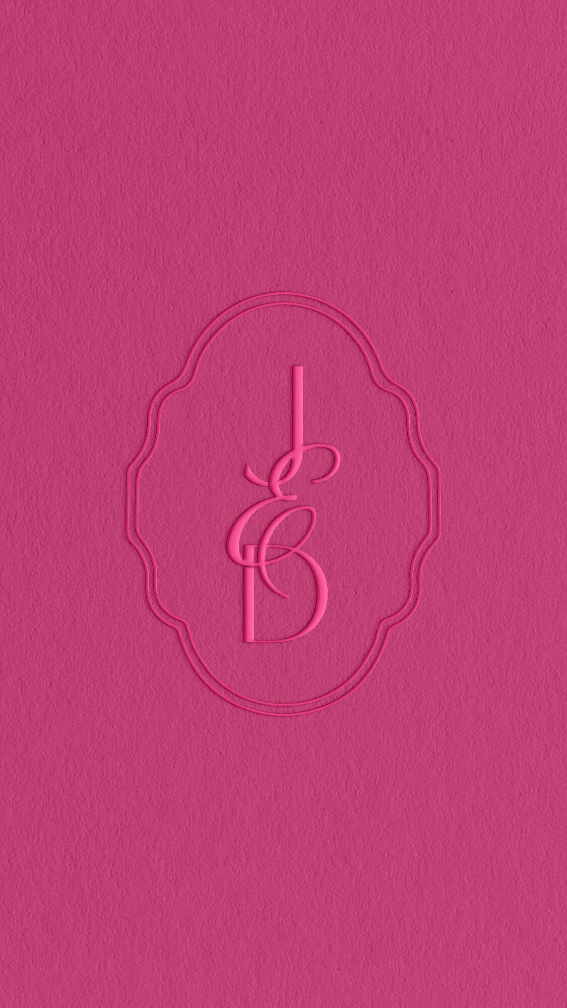 a mockup of a stamp logo embossed on pink paper