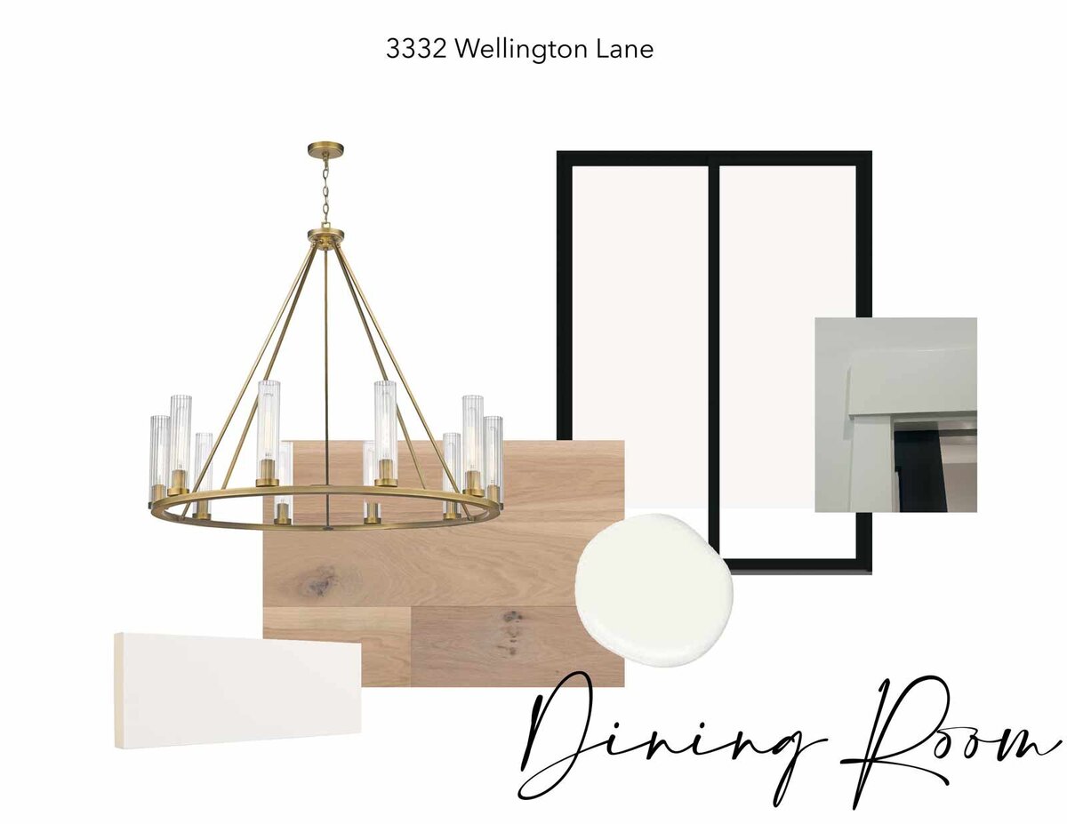 Northlake dining room vision board for spec home