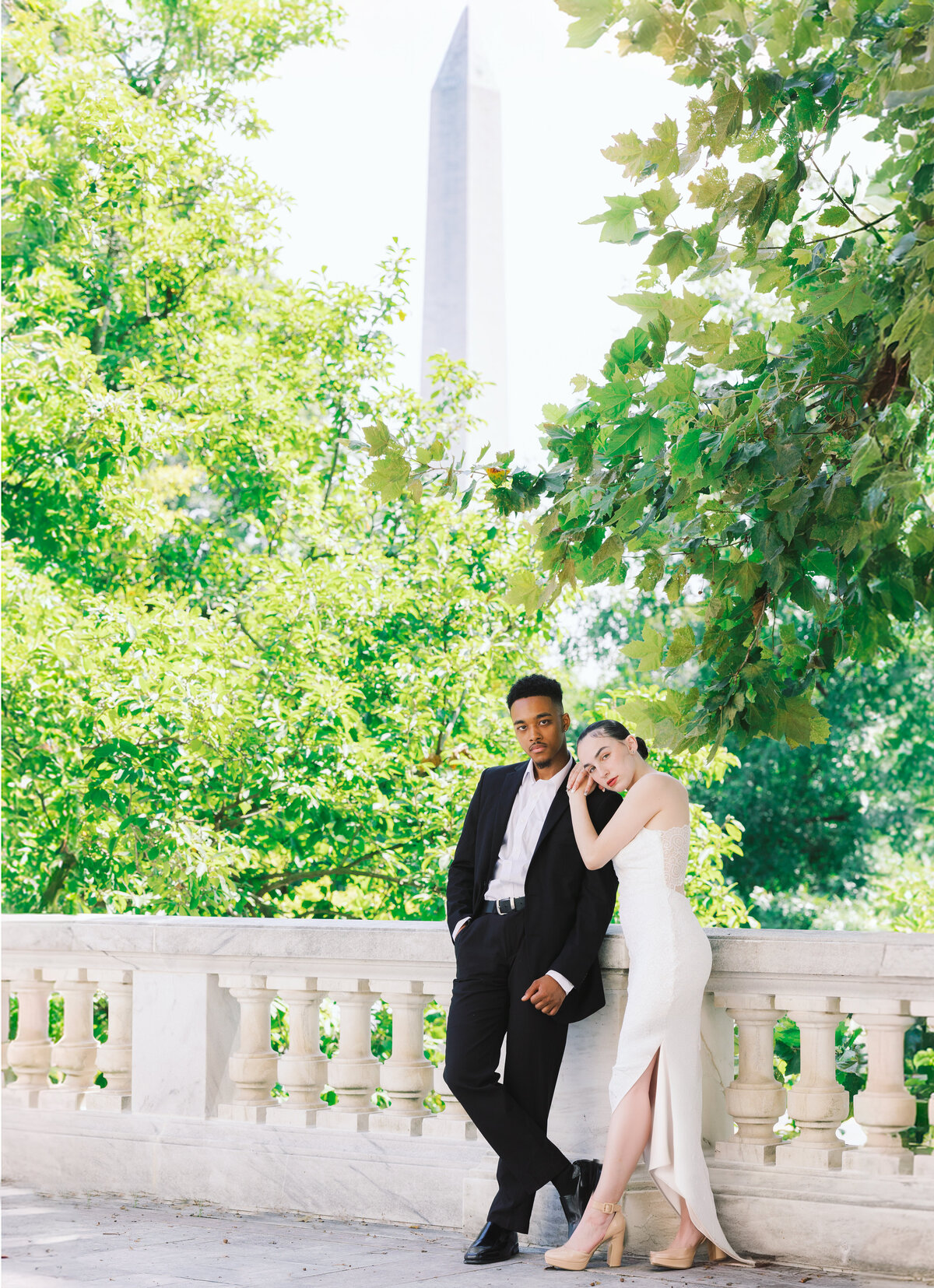 couple stands in DC elopment