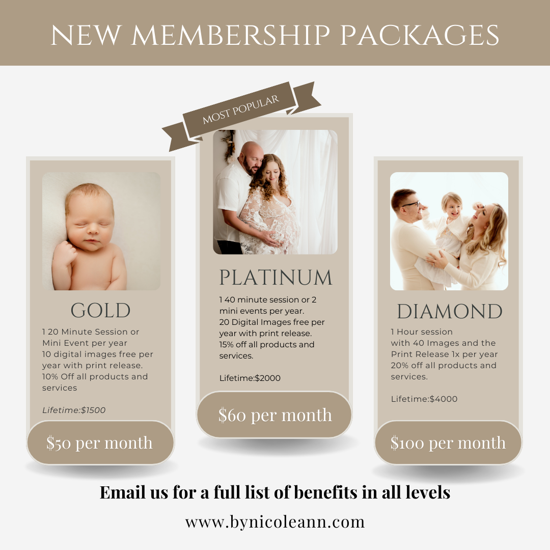 Tan Beige Clean Modern Photo Pricing Membership Package Instagram Post