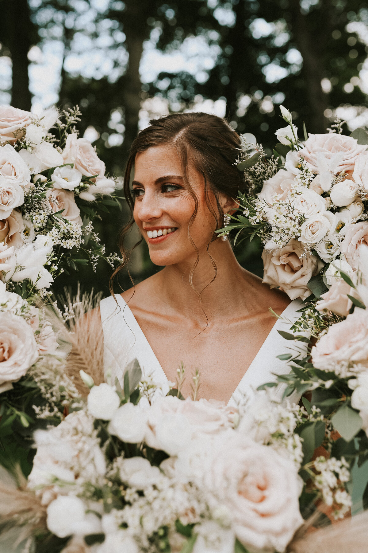 bridal-portrait-with-flowers-around-the-brides-face-connecticut-wedding